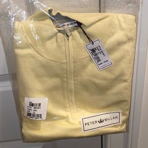 Unopened Peter Millar XL Yellow Quarter-Zip